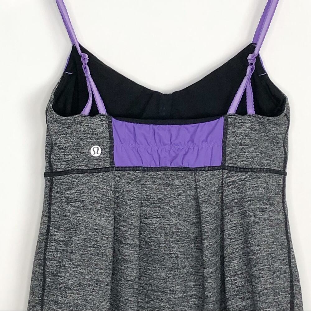 Lululemon Drapey Spaghetti Strap Tank 6 Gray Purple - Picture 5 of 7